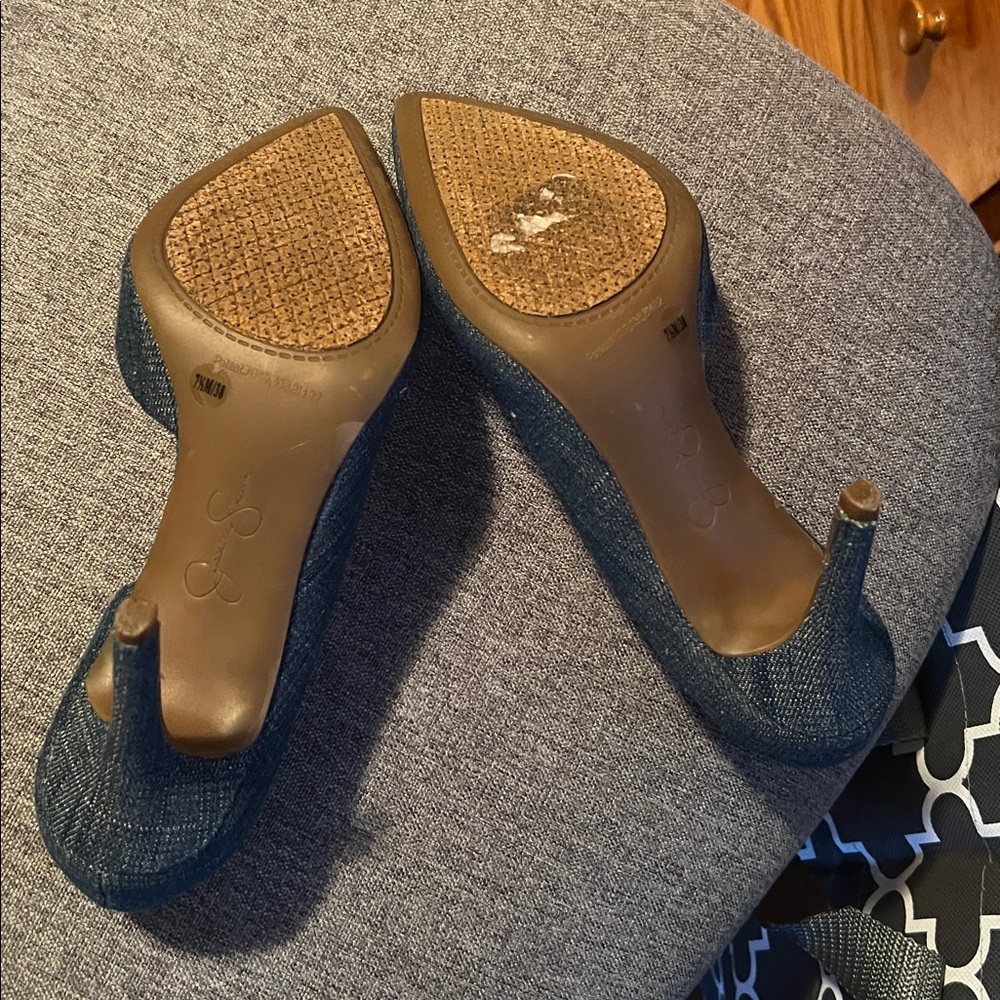 Jessica Simpson Navy Heels - Picture 4 of 4